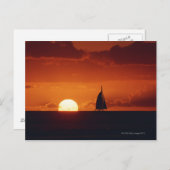 サンセットとヨット2 ポストカード (正面/裏面)