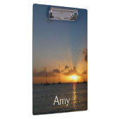 サンセットと帆船の熱帯風景写真 クリップボード (右)