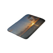 サンセットと帆船の熱帯風景写真 バスマット (アングル)