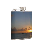 サンセットと帆船の熱帯風景写真 フラスク (右)