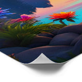 サンセットと湖の美しい ポスター (角)