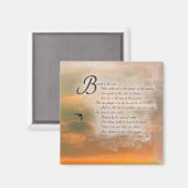 サンセットと詩篇 – 聖書詩篇1:1 マグネット (正面/裏面)