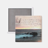 サンセットと詩編–9:1-2ハワイビーチ マグネット (正面/裏面)