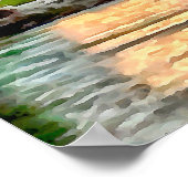 サンセットと雲の山Sitka AK近くのEdgecumbe ポスター (角)