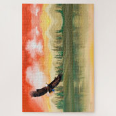 サンセットにハゲのワシ ジグソーパズル (縦)