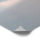 サンセットにピンクの光るビーチ ポスター (角)