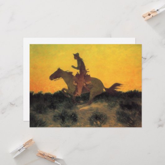 サンセットに対抗する馬ライダー(Remington) カード (正面/裏面インサイチュ)