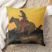 サンセットに対抗する馬ライダー(Remington) クッション (ブランケット)