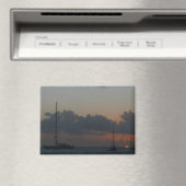 サンセットに帆船トロピカルシースケープ マグネット (インサイチュ (食洗機))