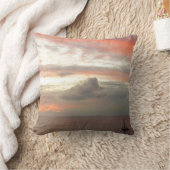 サンセットに帆船ビューティフルピンクシースケープ クッション (ブランケット)