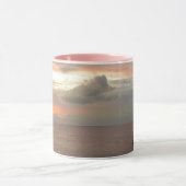 サンセットに帆船ビューティフルピンクシースケープ マグカップ (中央)