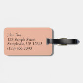 サンセットに帆船ビューティフルピンクシースケープ ラゲッジタグ (裏面横)