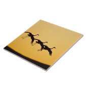 サンセットに着陸するサンドヒルクレーン タイル (側面)