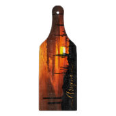 サンセットに美しいアリゾナのサグアロス カッティングボード (正面)