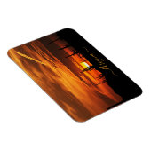 サンセットに美しいアリゾナのサグアロス マグネット (右側)