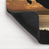 サンセットに背く馬のシルエット マウスパッド (コーナー)