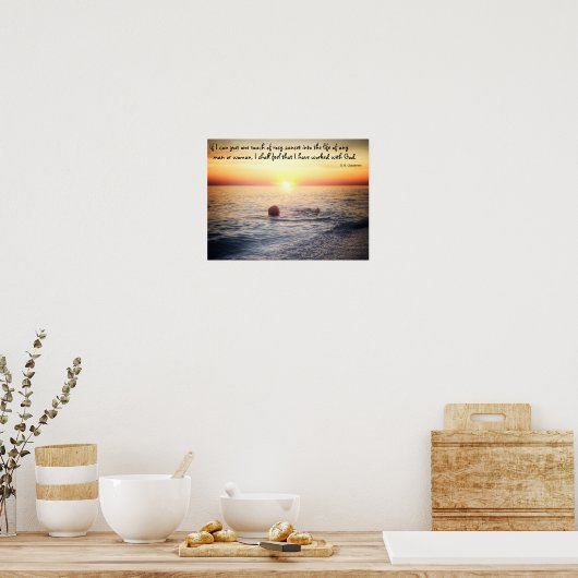 サンセットに関するG.K.チェスタートン引用文 – ポスター (キッチン)