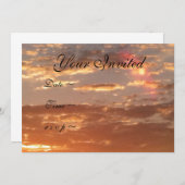 サンセットのウェディング招待状 招待状 (正面/裏面)