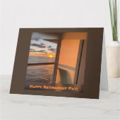 サンセットのクルーズ船のバルコニー カード (正面)