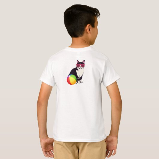 サンセットのクールキャットビブス Tシャツ (裏面フル)