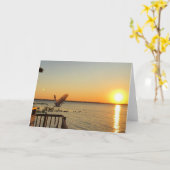 サンセットのグリーティングカードの追いかけ カード (黄色い花)
