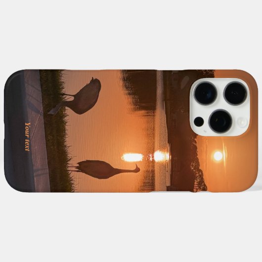 サンセットのサンドヒルクレーン Case-Mate iPhoneケース (裏面 (横))