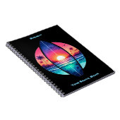 サンセットのサーフボード ノートブック (右側)