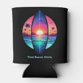 サンセットのサーフボード 缶クーラー (裏面)