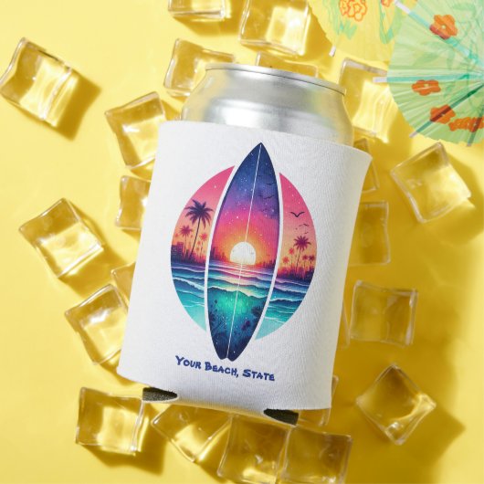 サンセットのサーフボード 缶クーラー (インサイチュ 夏)