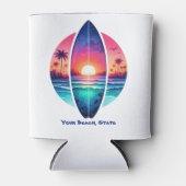 サンセットのサーフボード 缶クーラー (正面)