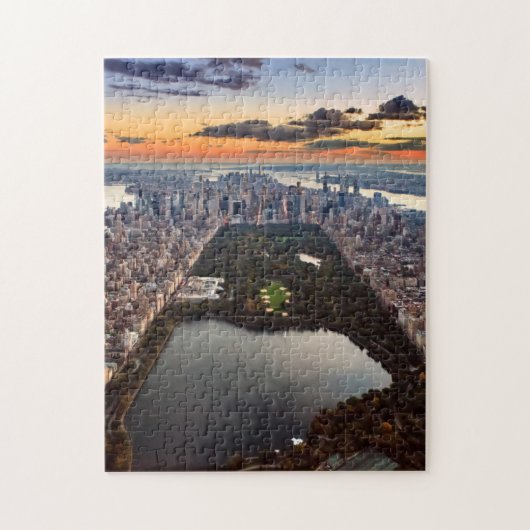 サンセットのセントラルパークエアビューホテル ジグソーパズル (縦)
