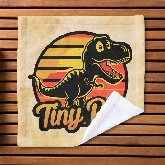 サンセットのティラノサウルス ビンテージT-Rex ウォッシュタオル