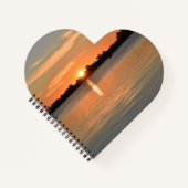 サンセットのハート型スパイラルノートに取り込み ノートブック (正面)
