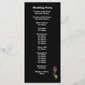 サンセットのプロガ結婚ムカードの新郎新婦 プログラム (裏面)