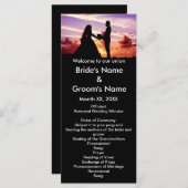 サンセットのプロガ結婚ムカードの新郎新婦 プログラム (正面/裏面)