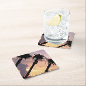 サンセットのヤシの木の コースター (インサイチュ)