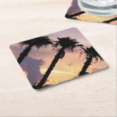 サンセットのヤシの木の コースター (アングル)