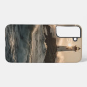 サンセットのライトハウスサムスンs22+ケース samsung galaxyケース (裏面横)