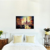 サンセットのヴェネツィアとグランドカナルのゴンドラ | ポスター