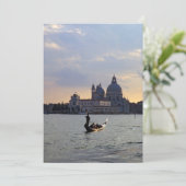 サンセットのヴェネツィアのゴンドラ - イタリア 招待状 (スタンド正面)