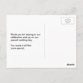 サンセットの新郎新婦ありがとうポストカード ポストカード (裏面)