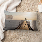 サンセットの桟橋 – Clevedon Pier, Somerset, UK - ランバークッション (ブランケット)