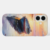 サンセットの海岸スタイルのラフボート Case-Mate iPhoneケース (裏面 (横))