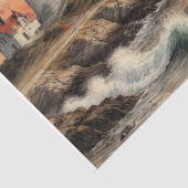 サンセットの海岸灯台 – デコページ – 薄葉紙 (詳細)