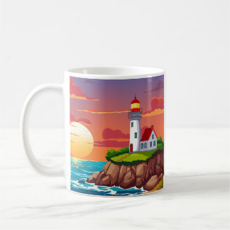 サンセットの灯台 コーヒーマグカップ