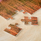 サンセットの牛のシルエット ジグソーパズル (側面)