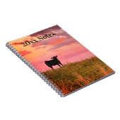 サンセットの牛のシルエット ノートブック (右側)
