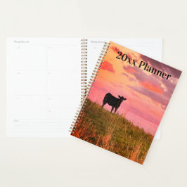 サンセットの牛のシルエット プランナー手帳