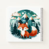 サンセットの狐の物語 - 砂漠の夢 ノートブック (裏面)