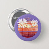 サンセットの花ありがとう – 紫ボタン 缶バッジ (正面&裏面)